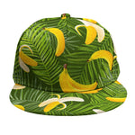 Green Tropical Banana Pattern Print Snapback Cap
