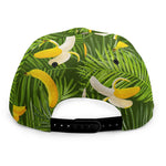 Green Tropical Banana Pattern Print Snapback Cap