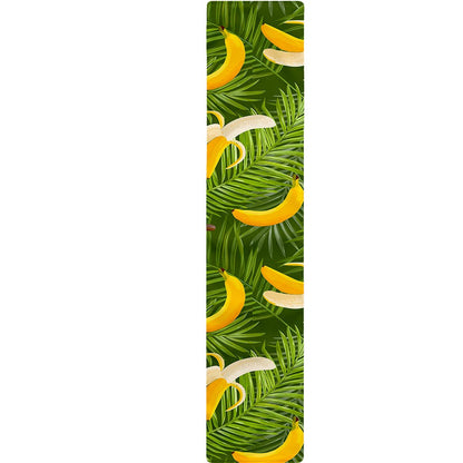 Green Tropical Banana Pattern Print Table Runner