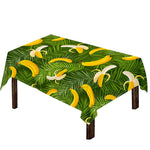 Green Tropical Banana Pattern Print Tablecloth