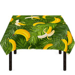 Green Tropical Banana Pattern Print Tablecloth