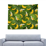 Green Tropical Banana Pattern Print Tapestry