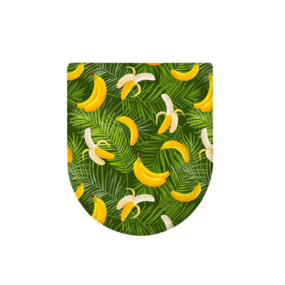Green Tropical Banana Pattern Print Toilet Lid Cover