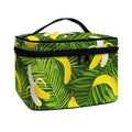 Green Tropical Banana Pattern Print Travel Makeup Bag