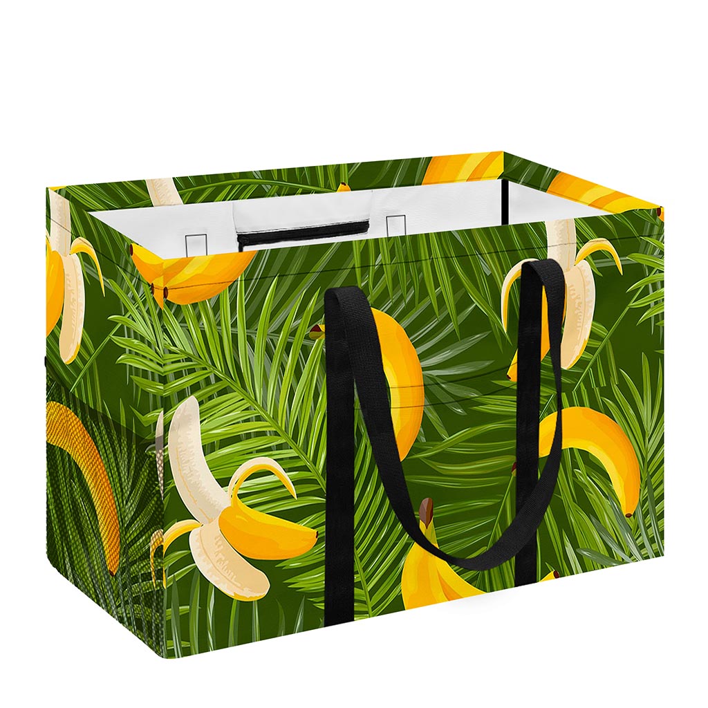 Green Tropical Banana Pattern Print Utility Tote Bag