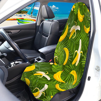 Green Tropical Banana Pattern Print Waterproof Car Seat Cover