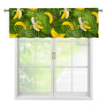 Green Tropical Banana Pattern Print Window Valance