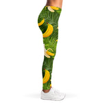 Green Tropical Banana Pattern Print Women's Leggings