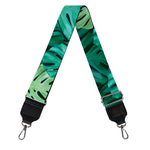 Green Tropical Monstera Pattern Print Bag Strap