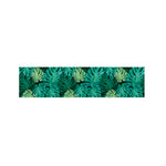 Green Tropical Monstera Pattern Print Bed Runner