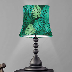 Green Tropical Monstera Pattern Print Bell Lamp Shade