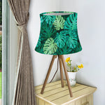 Green Tropical Monstera Pattern Print Bell Lamp Shade