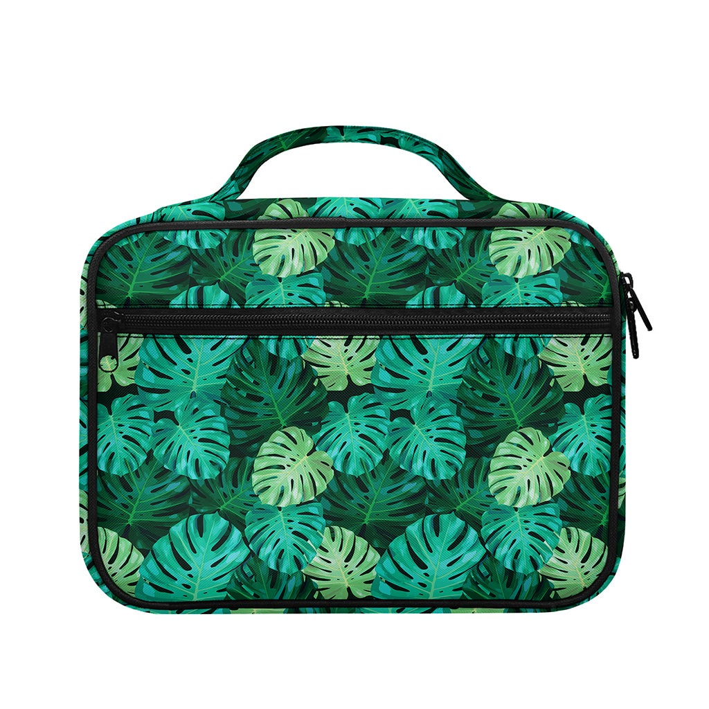 Green Tropical Monstera Pattern Print Briefcase Bible Bag