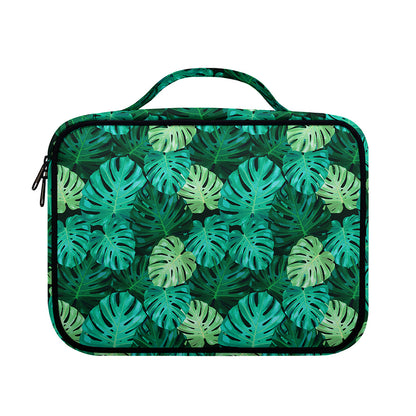 Green Tropical Monstera Pattern Print Briefcase Bible Bag