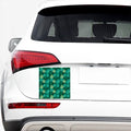 Green Tropical Monstera Pattern Print Car Sticker