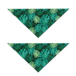 Green Tropical Monstera Pattern Print Dog Bandana