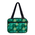 Green Tropical Monstera Pattern Print Double Strap Bible Bag