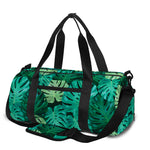 Green Tropical Monstera Pattern Print Gym Bag