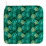 Green Tropical Monstera Pattern Print Hand Towel