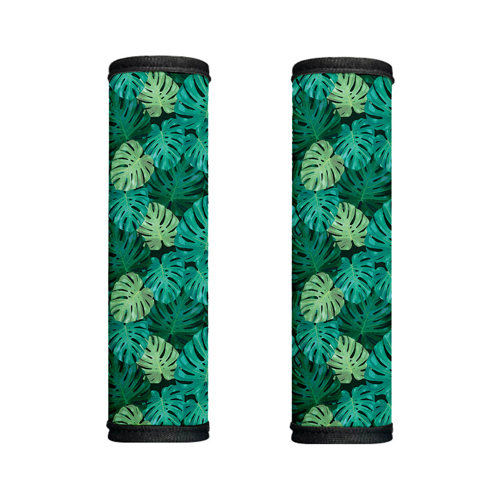 Green Tropical Monstera Pattern Print Handle Covers