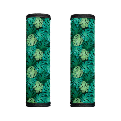 Green Tropical Monstera Pattern Print Handle Covers