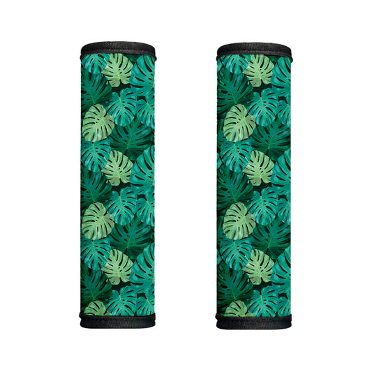 Green Tropical Monstera Pattern Print Handle Covers