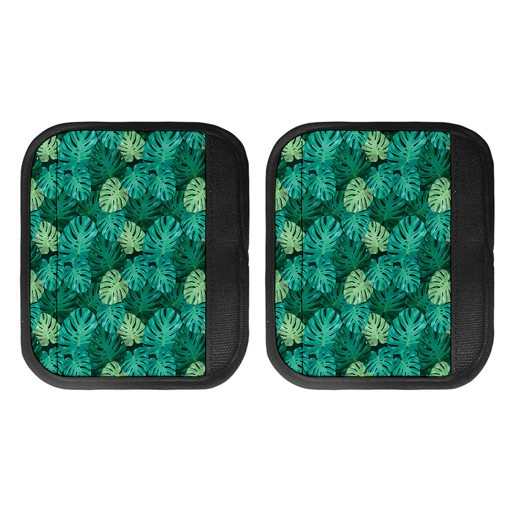 Green Tropical Monstera Pattern Print Handle Covers