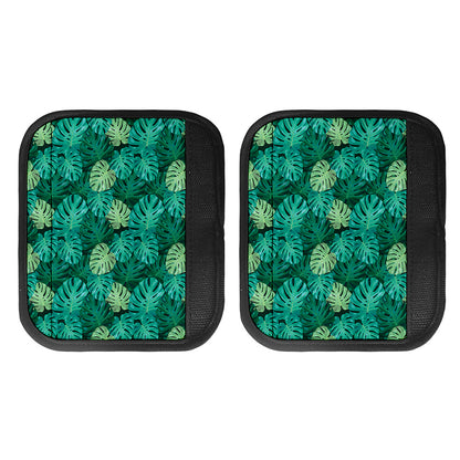 Green Tropical Monstera Pattern Print Handle Covers