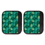 Green Tropical Monstera Pattern Print Handle Covers