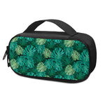Green Tropical Monstera Pattern Print Insulin Cooler Travel Case
