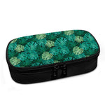 Green Tropical Monstera Pattern Print Insulin Cooler Travel Case