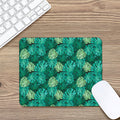 Green Tropical Monstera Pattern Print Mouse Pad