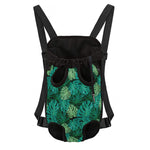 Green Tropical Monstera Pattern Print Pet Carrier Backpack