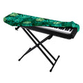 Green Tropical Monstera Pattern Print Piano Keyboard Cover