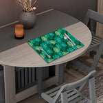 Green Tropical Monstera Pattern Print Placemat