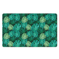 Green Tropical Monstera Pattern Print Polyester Doormat