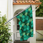 Green Tropical Monstera Pattern Print Polyester Flag