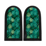 Green Tropical Monstera Pattern Print Skillet Handle Cover