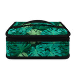 Green Tropical Monstera Pattern Print Small Lunch Bag