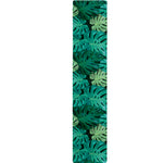 Green Tropical Monstera Pattern Print Table Runner