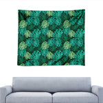 Green Tropical Monstera Pattern Print Tapestry