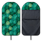 Green Tropical Monstera Pattern Print Waterproof Car Seat Cover