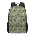 Green Tropical Palm Leaf Pattern Print 17 Inch Backpack