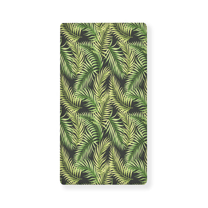 Green Tropical Palm Leaf Pattern Print Baby Crib Sheet