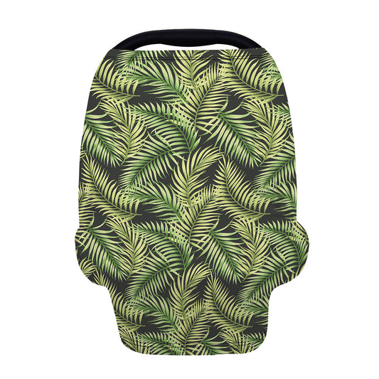 Green Tropical Palm Leaf Pattern Print Baby Seat Cover