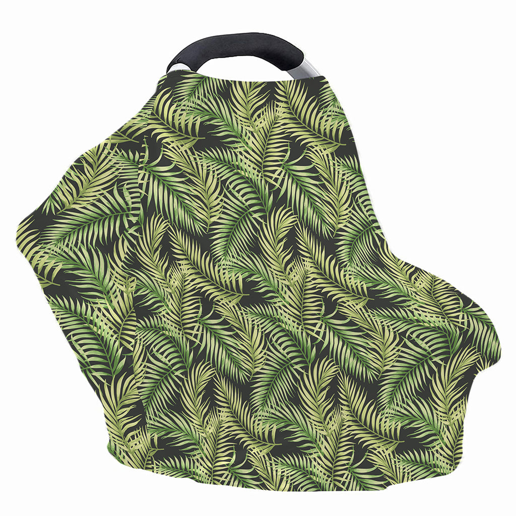 Green Tropical Palm Leaf Pattern Print Baby Seat Cover