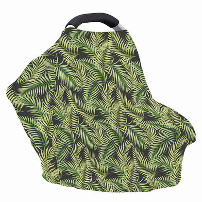 Green Tropical Palm Leaf Pattern Print Baby Seat Cover