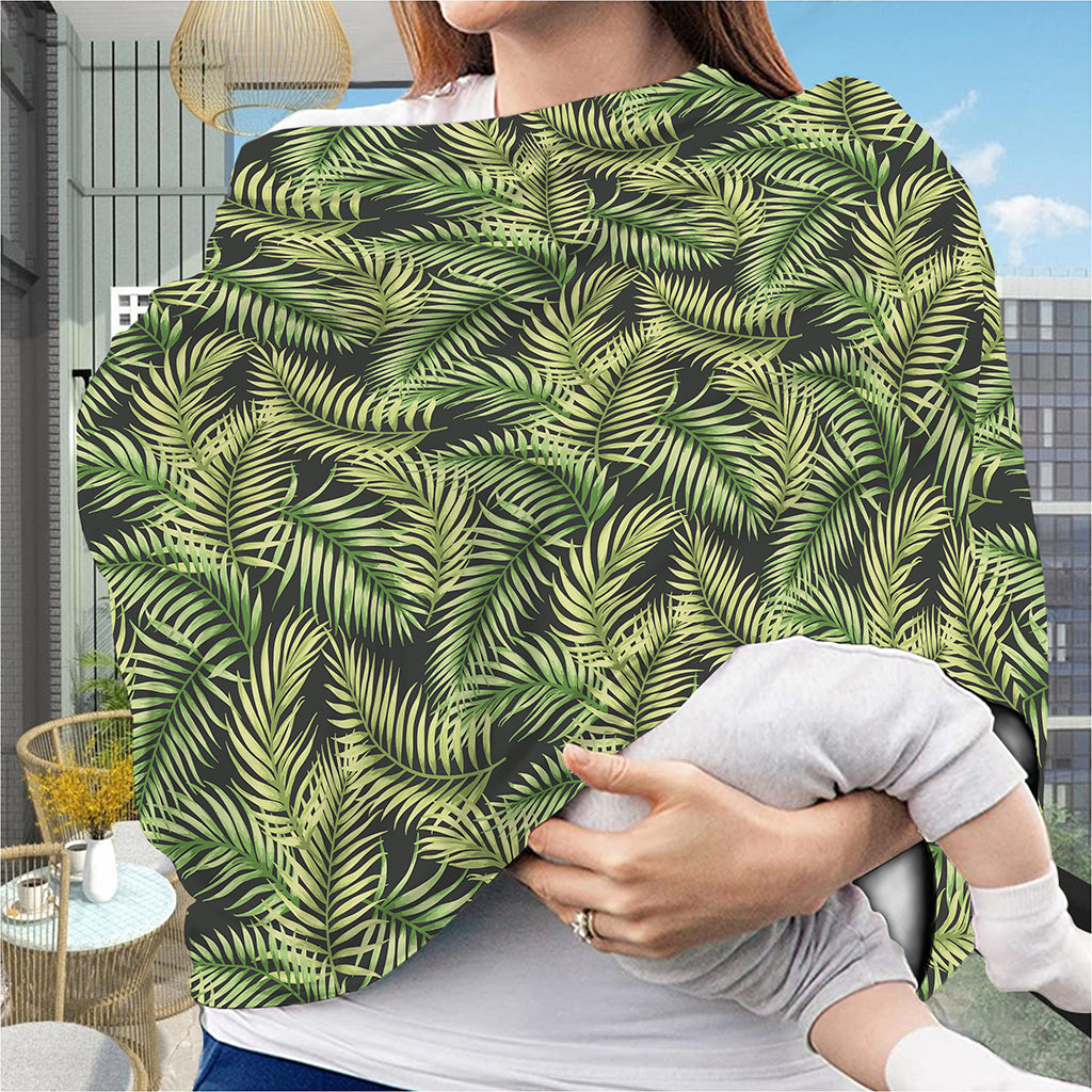 Green Tropical Palm Leaf Pattern Print Baby Seat Cover