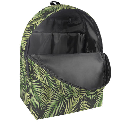 Green Tropical Palm Leaf Pattern Print Backpack