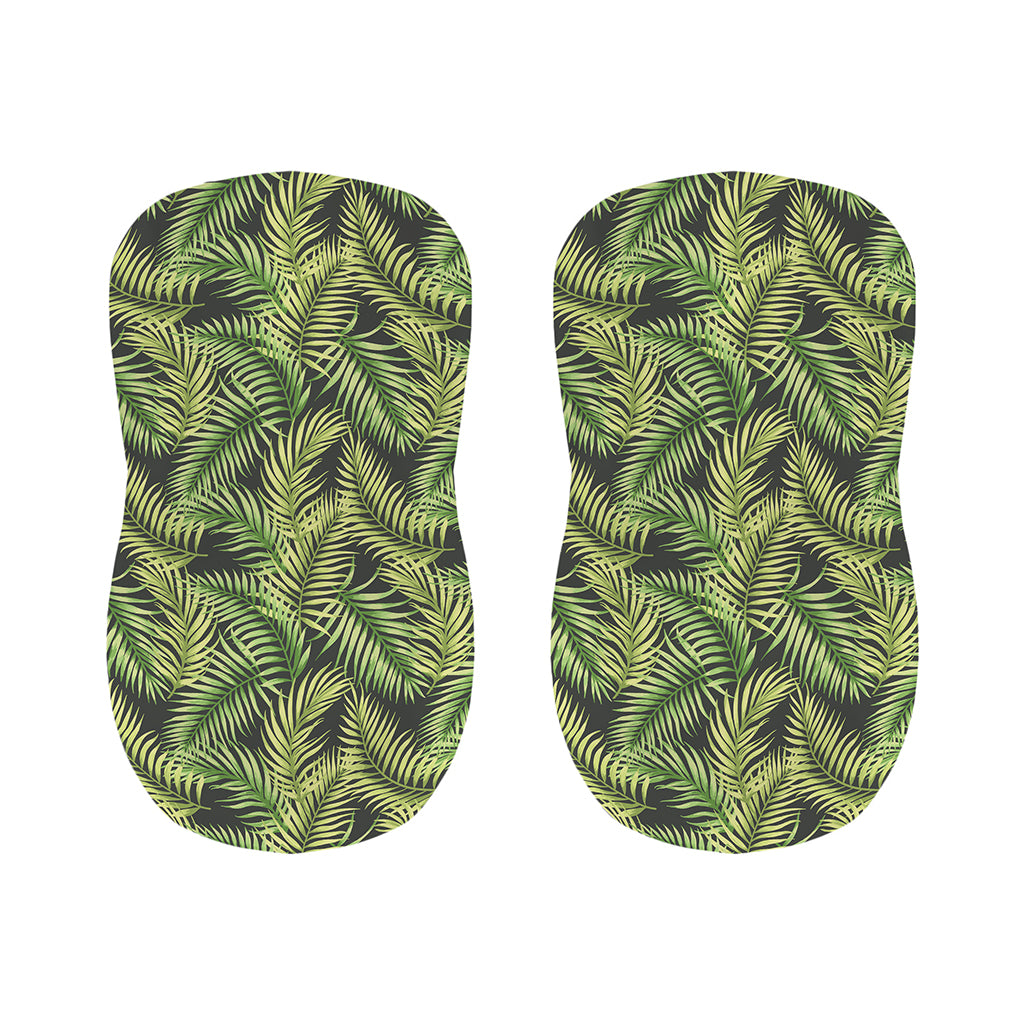 Green Tropical Palm Leaf Pattern Print Bar Stool Covers
